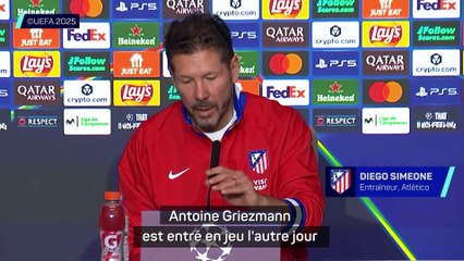 Simeone : "La place de Griezmann est dans le présent"