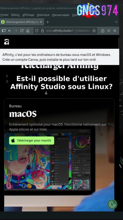 Est-il possible d'utiliser Affinity studio sous Linux?