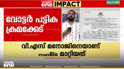 വോട്ടർ പട്ടിക ക്രമക്കേടിൽ ആരോപണം; കൊടുവള്ളി മുനിസിപ്പൽ സെക്രട്ടറിക്ക് സ്ഥലം മാറ്റം