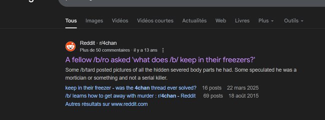 Un congélateur flippant sur 4chan...