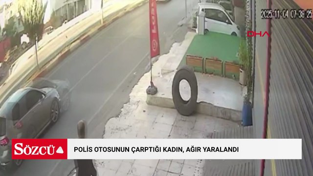 Polis otosunun çarptığı kadın, ağır yaralandı