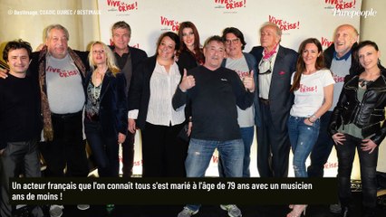 Cet acteur français que l'on connaît tous s'est marié à l'âge de 79 ans avec un musicien métaleux de 31 ans de moins !