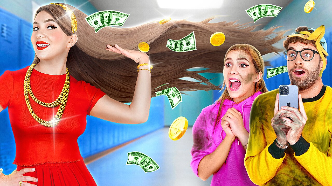 Rich Girl’s First Day at a Poor School: Poor, Rich and Giga Rich Students!