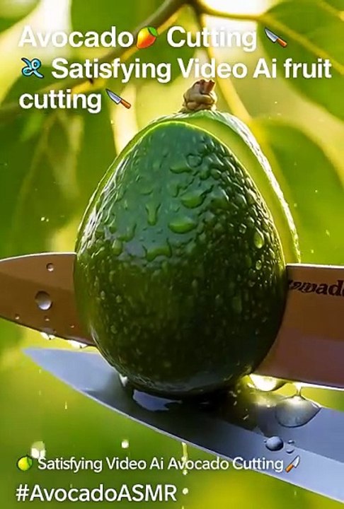 Avocado 🥑 Full View Cutting | Satisfying Fruit Cut ASMR | Relaxing ...