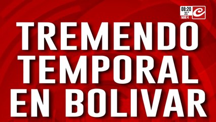El temporal ya causó destrozos en Bolívar: granizo, voladuras de techos y calles anegadas