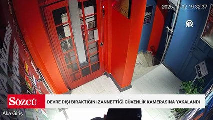 Hırsız devre dışı bıraktığını zannettiği güvenlik kamerasına yakalandı
