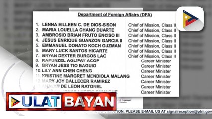 PBBM, isinumite para sa kumpirmasyon ng CA ang ad interim appointments ng ilang opisyal ng DFA at AFP