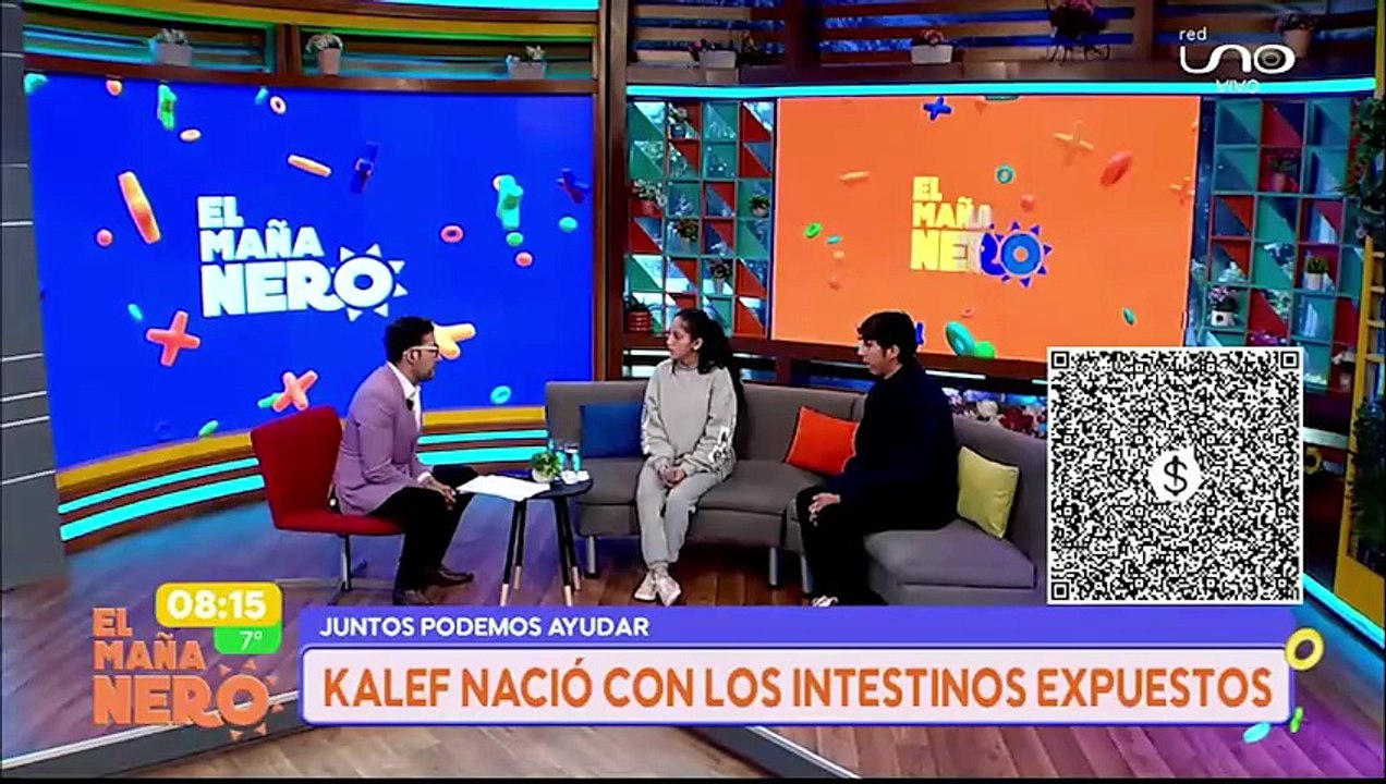 kalef nació con los intestinos expuestos
