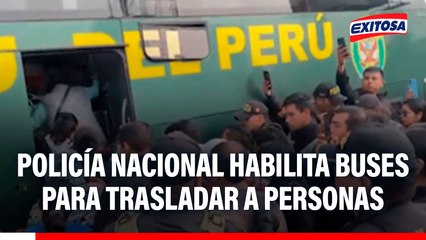 Paro de transportistas: Policía Nacional habilita buses para trasladar a personas que no encuentran buses