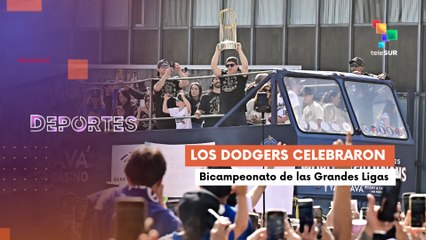 Los Dodgers celebraron su Bicampeonato de las Grandes Ligas frente a su afición en el Dodger Stadium