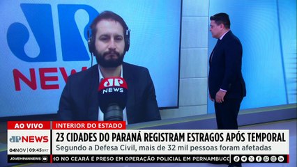 Temporal atinge 23 cidades do Paraná e afeta 32 mil pessoas