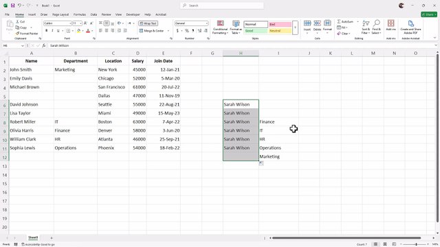 Microsoft Excel 39 Moving and Copying Content