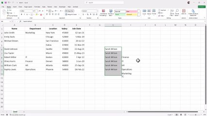 Microsoft Excel 39 Moving and Copying Content