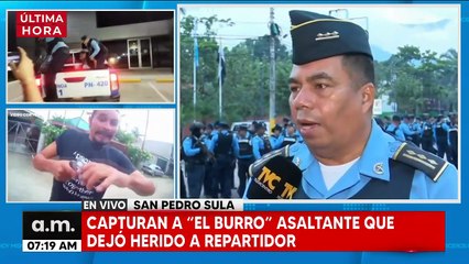 Capturan a 'El Burro', asaltante que hirió a repartidor en San Pedro Sula