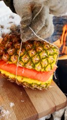 Is this camping or fancy nature restaurant? Good-looking cooking for your nature hooking 🍍