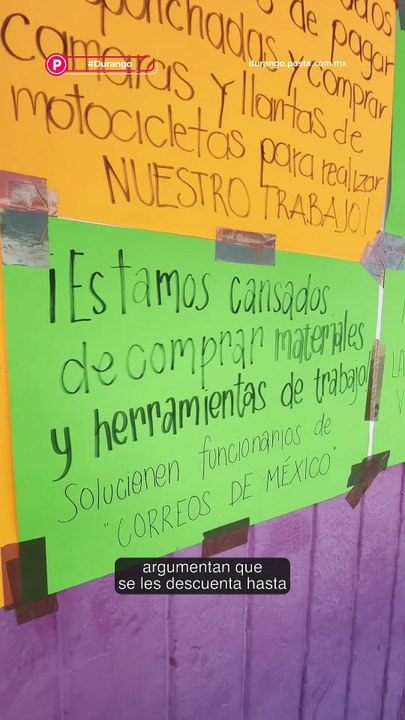 🚨Carteros de Durango se manifiestan frente a las oficinas de Correos de México por esta razón 📬