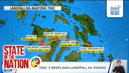 235.2 mm na ulan ng Tino sa Maasin, Southern Leyte, higit pa sa average rainfall sa buong Nobyembre | SONA