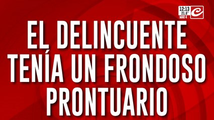 Este es el frondoso prontuario del delincuente abatido por el policía