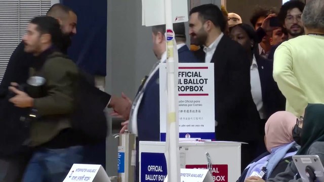 Zohran Mamdani and his wife make a powerful entrance at NYC polling station