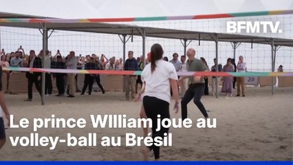 En visite au Brésil à l'occasion de la COP30, le prince William a joué au volley-ball à Copacabana