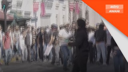 Penunjuk perasaan di Mexico bertempur dengan polis