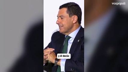 Juanma Moreno se emociona al recordar a su padre en la presentación de su libro