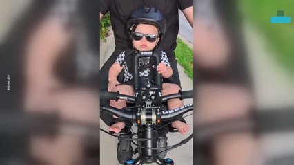 Dad Takes Toddler for His First Bike Ride in Adorable Clip