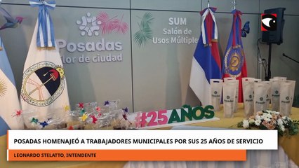 Posadas homenajeó a trabajadores municipales por sus 25 años de servicio