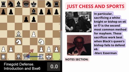 Smith-Morra Gambit. Finegold Defense. Introduction and Bxe6