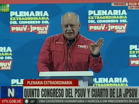 Sec. Gral. PSUV Cabello destacó la resistencia activa prolongada de los venezolanos ante las amenazas