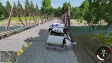 Police chase crashes and fails (BeamNG Drive)