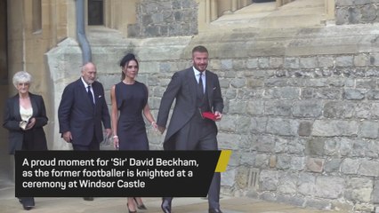 Sir David Beckham emotional and proud to receive knighthood