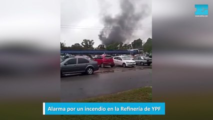 Alarma por un incendio en la Refinería de YPF
