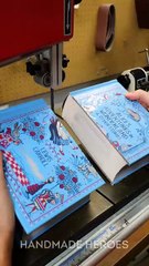 Cutting a Book to Create Magic! ❤️ Alice in Wonderland Crystal Diorama 💎