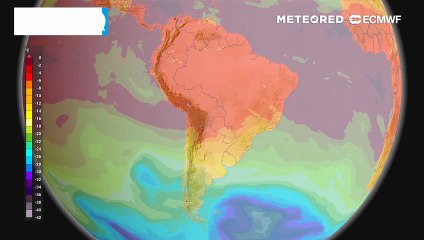 Pronóstico de Temperatura a 500 hPa: Martes 4 de Noviembre
