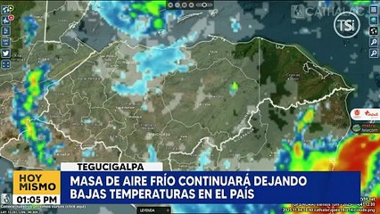 Masa de aire frío seguirá dejando bajas temperaturas en Honduras en las próximas horas