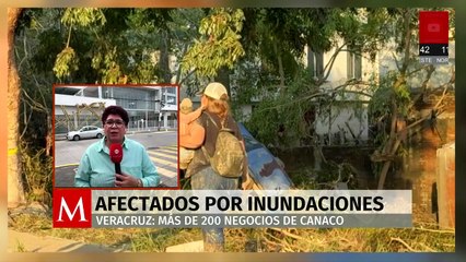 Más de 200 negocios afectados por fuertes lluvias en Veracruz