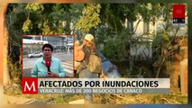 Más de 200 negocios afectados por fuertes lluvias en Veracruz