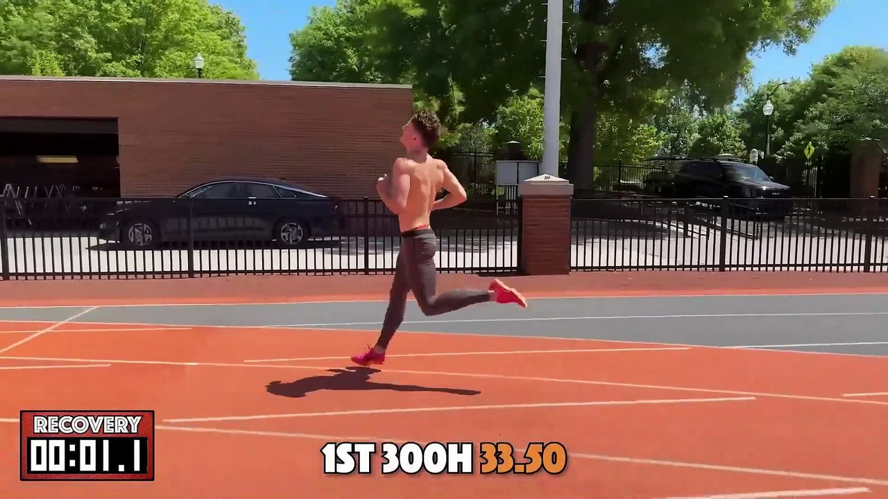 Entraînement, 300 mètres haies en 34 secondes