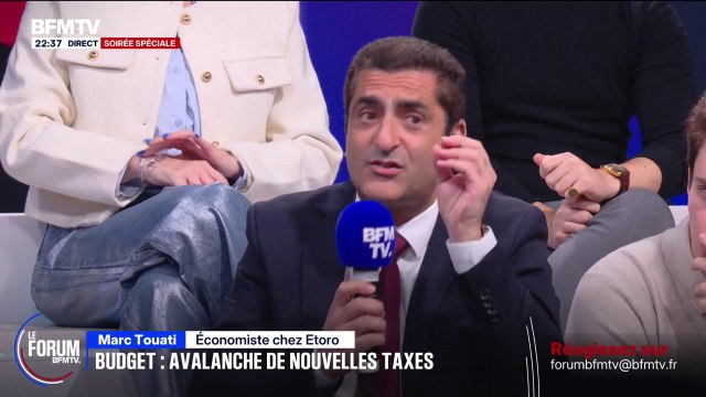 FORUM BFMTV - Budget: Il faut arrêter ce concept incroyable de vouloir augmenter les impôts , lance Marc Touati, économiste