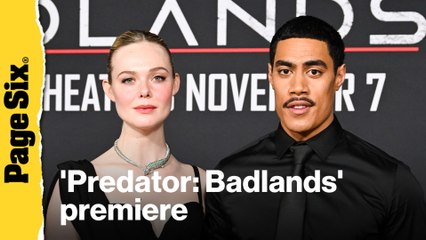 Elle Fanning, Dimitrius Schuster-Koloamatangi and more celebrities attend the 'Predator: Badlands' premiere