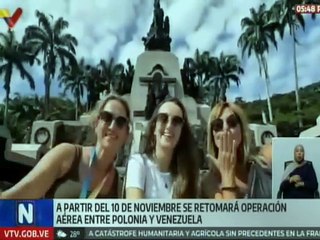 Ministerio de Turismo retoma operaciones aéreas entre Polonia y Venezuela
