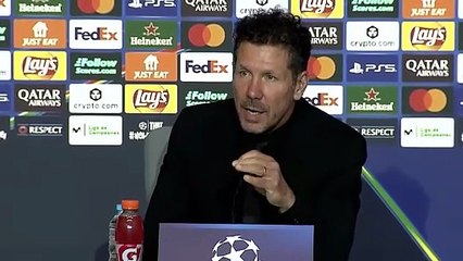 Simeone compareció en rueda de prensa tras la victoria ante el Union SG