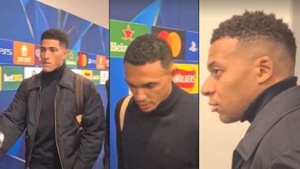 Caras largas de los jugadores del Real Madrid tras la derrota en Liverpool