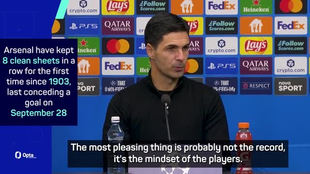 Arteta hails another defensive masterclass as Arsenal break 122-year-old record