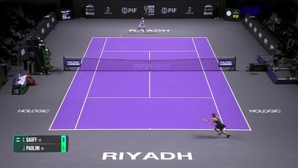 Defending champion Gauff sees off Paolini at WTA Finals