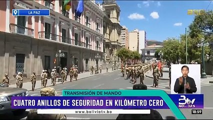 Policía implementará cuatro anillos de seguridad en la plaza Murillo para la transmisión de mando