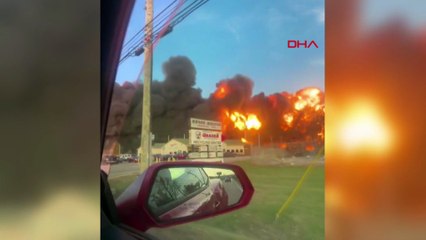 ABD’de kargo uçağı düştü! İlk görüntüler geldi...