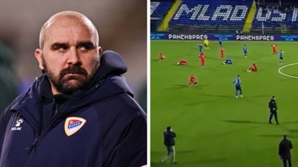 Entrenador de FK Radnicki muere en pleno partido y futbolistas se derrumban en la cancha