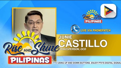 Panayam kay OCD Spokesperson Junie Castillo kaugnay sa iniwang pinsala ng Bagyong #TinoPH